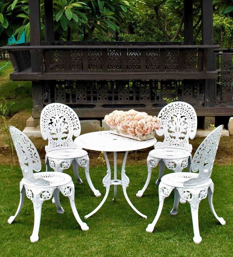 white victorian bistro set