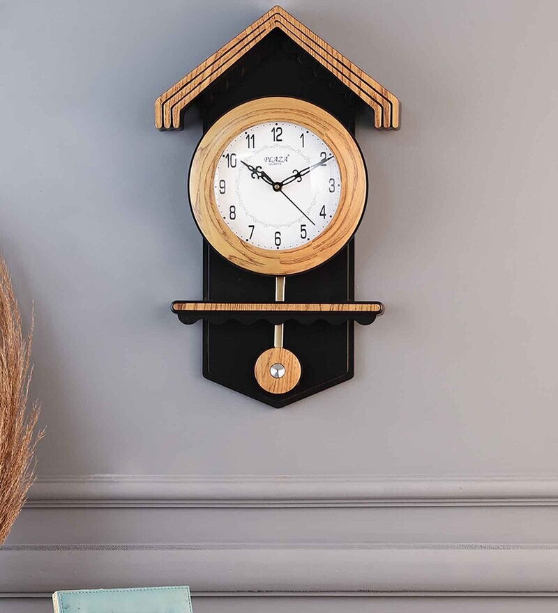 Buy Replica Hut Shaped Brown Plastic Pendulum Clock\byEximDecor Online