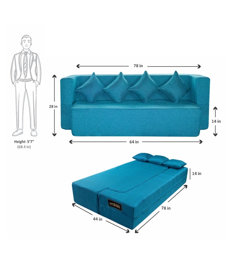 Buy Rest Mantra (78x44) Foam 14 Inch Queen Size Sofa Cum Foldable