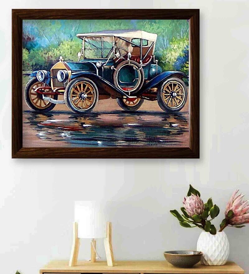 Buy Retro Car Art Prints By Shaakh Online - Transport Art Prints - Art ...