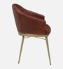 Reagan Leather Dining Chair In Brass Finish