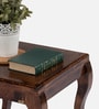 Reagan Solid Wood End Table In Brown & Walnut Finish