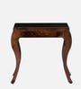 Reagan Solid Wood End Table In Brown & Walnut Finish