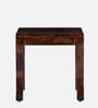 Reagan Solid Wood End Table In Brown & Walnut Finish