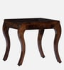 Reagan Solid Wood End Table In Brown & Walnut Finish