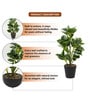 Green Realistic Artificial Leaves Plant with Black Pot