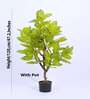 Artificial Realistic Croton Plant with Black Pot