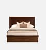 Rebecca King Size Beds With Hydraulic Storage In Brown Finish