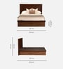 Rebecca Queen Size Beds With Hydraulic Storage In Brown Finish