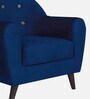 Rebecca Velvet 1 Seater Sofa in Blue Colour