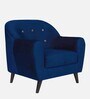 Rebecca Velvet 1 Seater Sofa in Blue Colour
