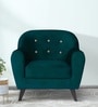 Rebecca Velvet 1 Seater Sofa in Green Colour