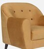 Rebecca Velvet 1 Seater Sofa in Mustard Colour