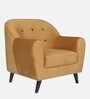 Rebecca Velvet 1 Seater Sofa in Mustard Colour