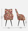 Recca Velvet Arm Chair in Multicolour