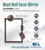 Rectangle (24x30) Brown Frame Wall Mirrors