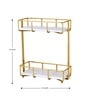 Gold Rectangle 2 Tier Marble Stand