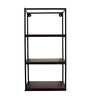 Rectangle 3 Shelf Black Metal Wall Shelf