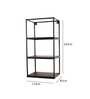 Rectangle 3 Shelf Black Metal Wall Shelf