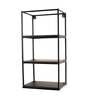 Rectangle 3 Shelf Black Metal Wall Shelf