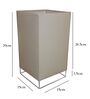 Rectangle E27 Holder Cream Colour Shade Table Lamp with On/Off Switch