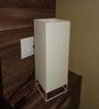 Rectangle E27 Holder Cream Colour Shade Table Lamp with On/Off Switch