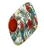 Multicolor Printed Iron Tropical paradise 2 Pcs Platter With Dip Bowl
