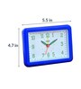 Rectanglur Analog Alarm Table Clock in Blue