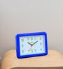 Rectanglur Analog Alarm Table Clock in Blue