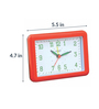 Rectanglur Analog Alarm Table Clock in Orange