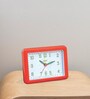 Rectanglur Analog Alarm Table Clock in Orange