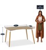 Rectangular 4 Seater Dining Table in Brown Colour