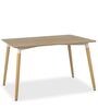 Rectangular 4 Seater Dining Table in Brown Colour