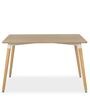 Rectangular 4 Seater Dining Table in Brown Colour