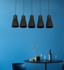 Rectangular 9 watt each LED Aluminium 5 light Cluster Hanging light (Warm White Light)