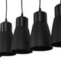Rectangular 9 watt each LED Aluminium 5 light Cluster Hanging light (Warm White Light)