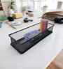 Rectangular Ash Grey Metal Mesh Desk Organizer Tray