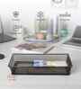 Rectangular Ash Grey Metal Mesh Desk Organizer Tray