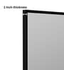 36 Inch Rectangular Black Mirror in Metal Frame
