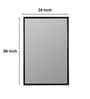 36 Inch Rectangular Black Mirror in Metal Frame