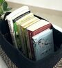 Rectangular Black Jute Storage Organiser