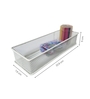 Rectangular Ecru White Metal Mesh Desk Organizer Tray