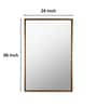 36 Inch Rectangular Gold Mirror in Steel Frame
