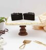 Rectangular Marble Cake Stand with Wood Stand for Weddings, Birthdays   10 x 8-Inch