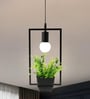 Rectangular Pendant Light with Artificial Flower Holder