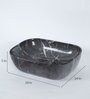 Rectangular Shape Ceramic Black Counter Top Wash Basin(L: 18, W: 14, H: 5 Inches)