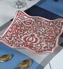 Rectangular Shaped Red Ceramic Appetizer Platter