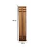 Gold Cotton Shade Column Floor Lamp With Mango wood Base