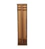 Gold Cotton Shade Column Floor Lamp With Mango wood Base