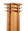 Gold Cotton Shade Column Floor Lamp With Mango wood Base